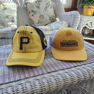 Pittsburgh Pro Sports Team Hats MLB Pittsburgh Pirates & NHL Pittsburgh Penguins